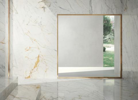 Marazzi Fliesen im Golden-White-Marble-Look