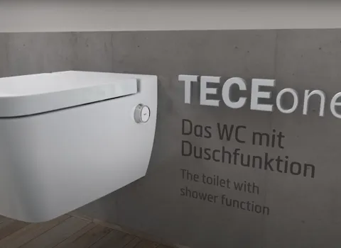 Das WC TECEone mit Duschfunktion.