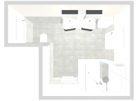 Badgrundriss von Dewangen in der Vogelperspektive