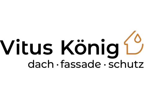 Das Flaschner-Logo der Firma Vitus König in OCKER vor neutralen Hintergrund.