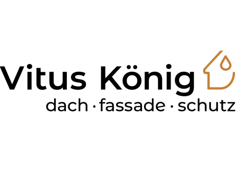 Das Flaschner-Logo der Firma Vitus König in OCKER vor neutralen Hintergrund.