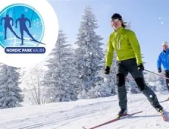 Langläuferin im Schnee von Nordic Parc Aalen