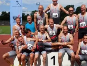 Sport Sponsoring Team auf Podest